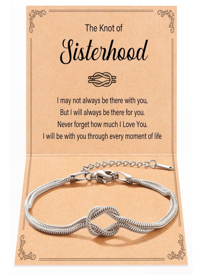 Tarsus Sister Gifts, Sisters Birthday Jewelry Gifts from Sister Knot Bracelet Mothers Day Christmas Gift for Sisters Women - Image 1